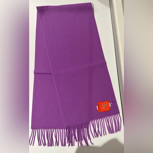 NWT 100% WOOL SCARF PURPLE neck warmer - Picture 2 of 5